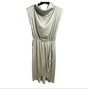 Entro sage gren Asymmetrical Women's Dress